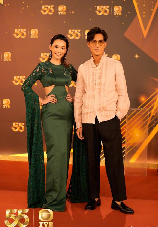 tvb55周年台庆艺人红毯（TVB台庆红毯女星露背露腿）(21)