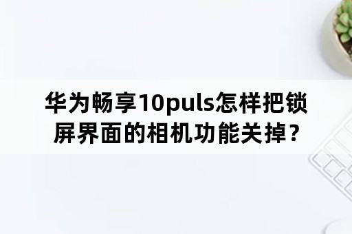 华为畅享10puls怎样把锁屏界面的相机功能关掉？