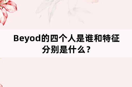 Beyod的四个人是谁和特征分别是什么？