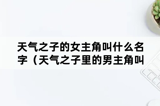 天气之子的女主角叫什么名字(天气之子里的男主角叫什么名字) 天气之子的女主角叫什么名字(天气之子里的男主角叫什么名字)