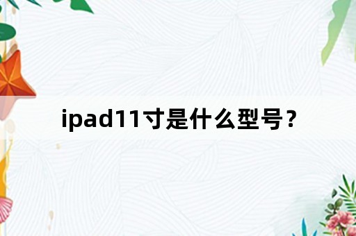 ipad11寸是什么型号？