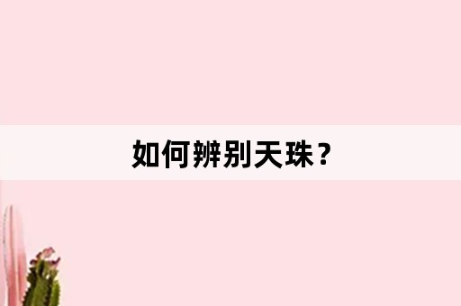 如何辨别天珠？