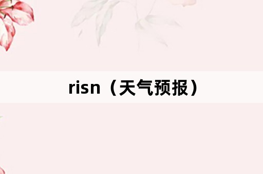 risn（天气预报）