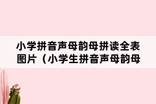 小学拼音声母韵母拼读全表图片（小学生拼音声母韵母拼读全表图片）