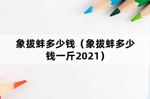 象拔蚌多少钱（象拔蚌多少钱一斤2021）