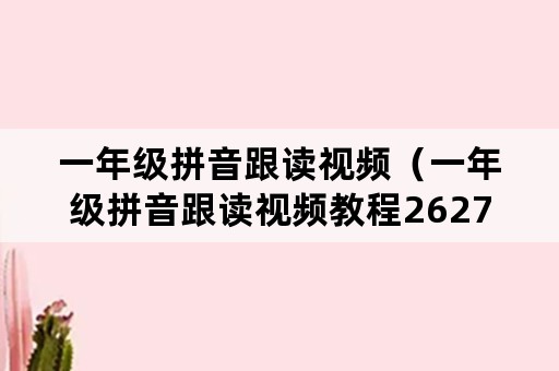 一年级拼音跟读视频（一年级拼音跟读视频教程2627页）