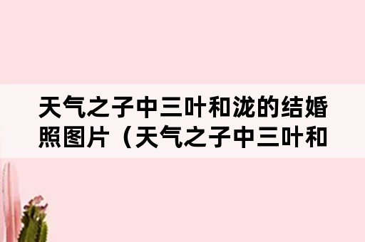 天气之子中三叶和泷的结婚照图片（天气之子中三叶和泷的结婚照 视频）