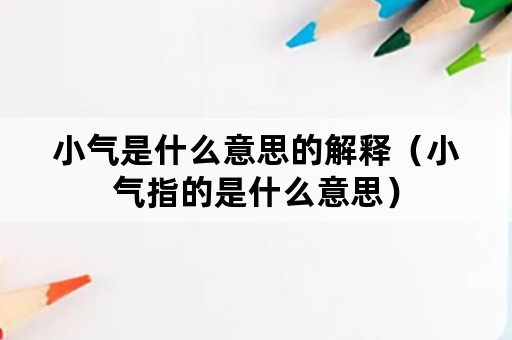 小气是什么意思的解释（小气指的是什么意思）