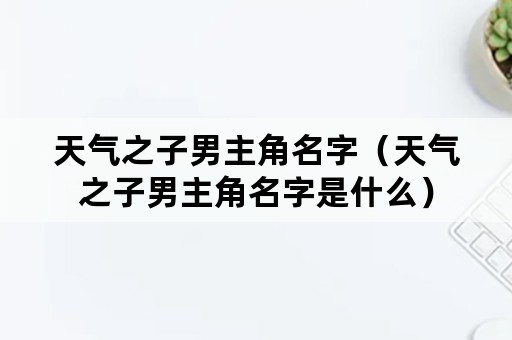 天气之子男主角名字（天气之子男主角名字是什么）