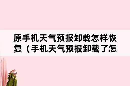 原手机天气预报卸载怎样恢复（手机天气预报卸载了怎么办）