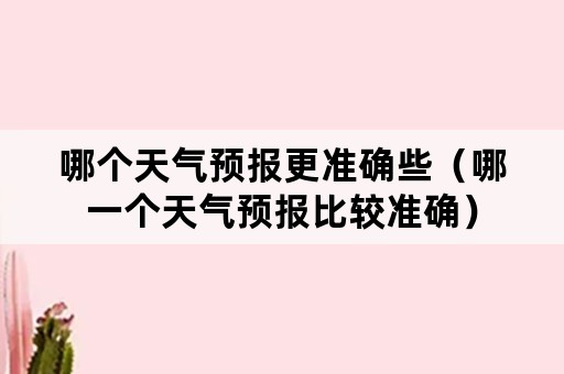 哪个天气预报更准确些（哪一个天气预报比较准确）