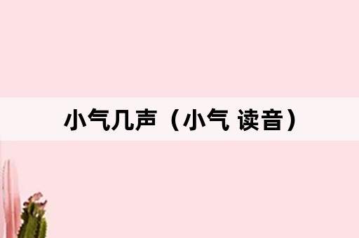 小气几声（小气 读音）